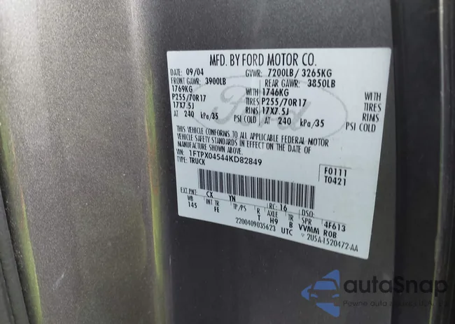 1FTPX04544KD82849: 43509774