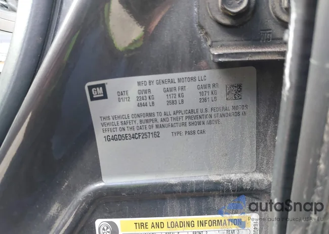 1G4GD5E34CF257162: 43509827