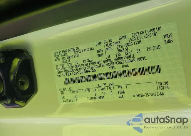 1FTEX1CP7JFB94735: 43509157