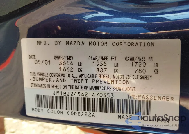 JM1BJ245421470553: 43510525