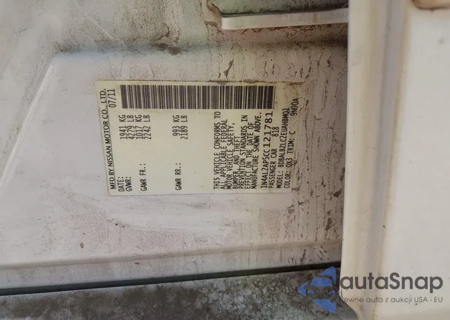 1N4AL2AP5CC121781: 43510576