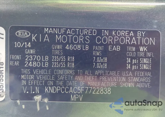 KNDPCCAC5F7722838: 43510994