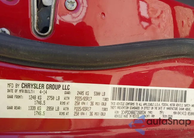 3C4PDCAB6ET268534: 43510029