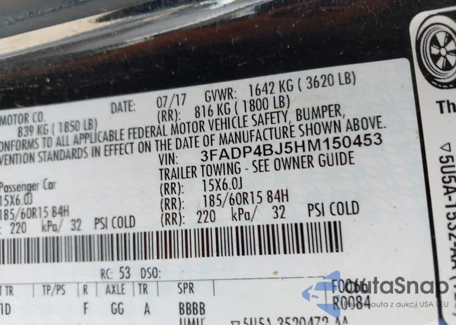 3FADP4BJ5HM150453: 43510346