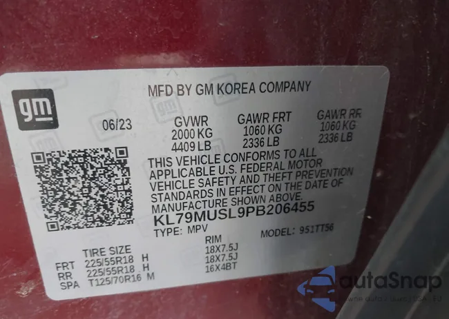 KL79MUSL9PB206455: 43510399