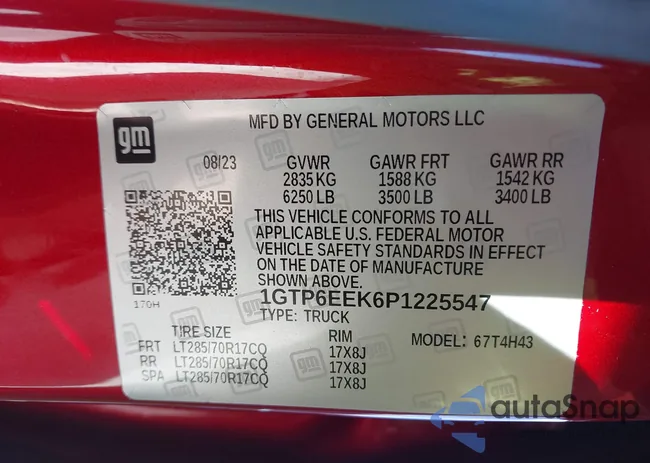 1GTP6EEK6P1225547: 43511515