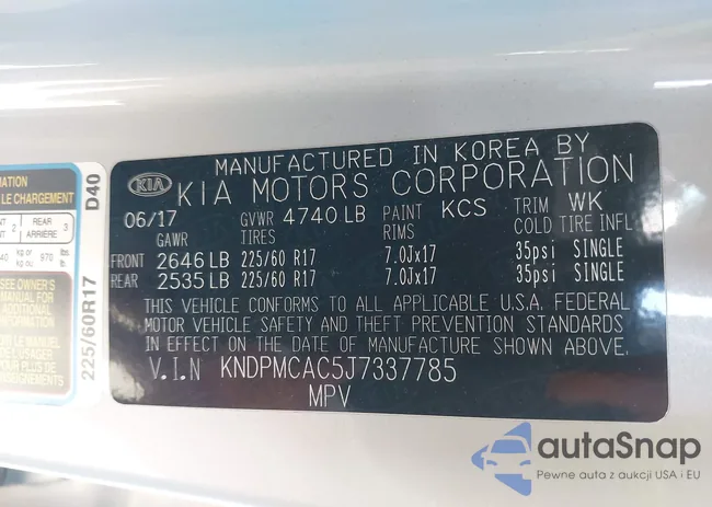 KNDPMCAC5J7337785: 43511570