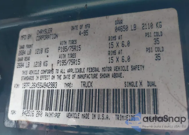 1B7FL26X5SW942983: 43511580