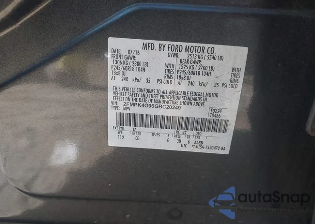 2FMPK4G96GBC20249: 43511928