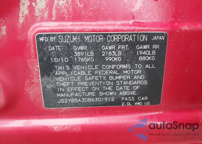 JS2YB5A30B6301912: 43511055