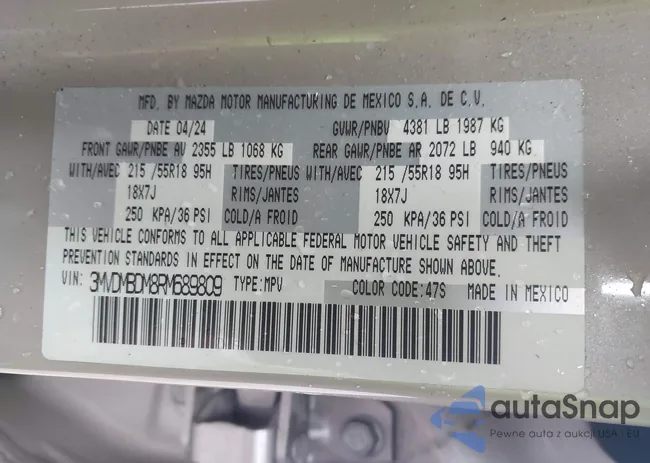 3MVDMBDM8RM689809: 43512573