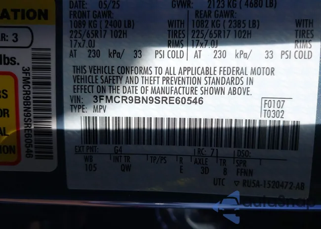3FMCR9BN9SRE60546: 43512645
