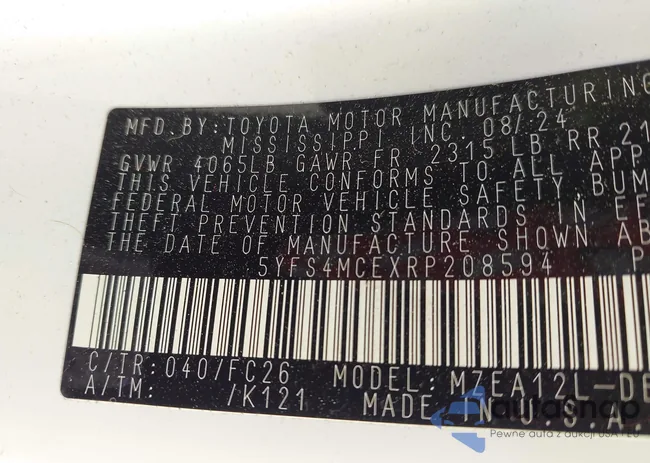 5YFS4MCEXRP208594: 43512866