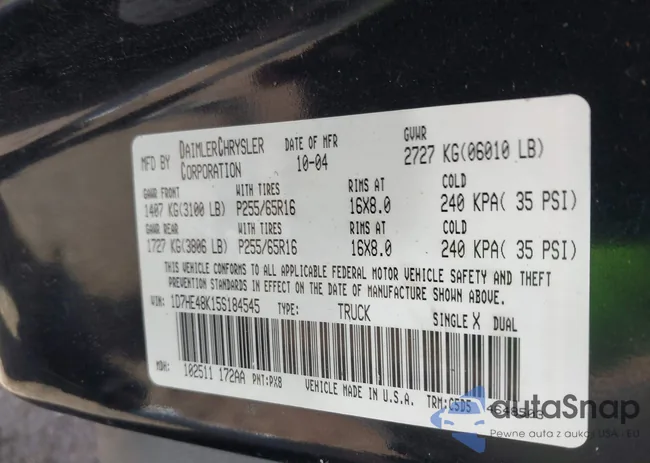 1D7HE48K15S184545: 43512074