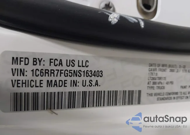 1C6RR7FG5NS163403: 43512165