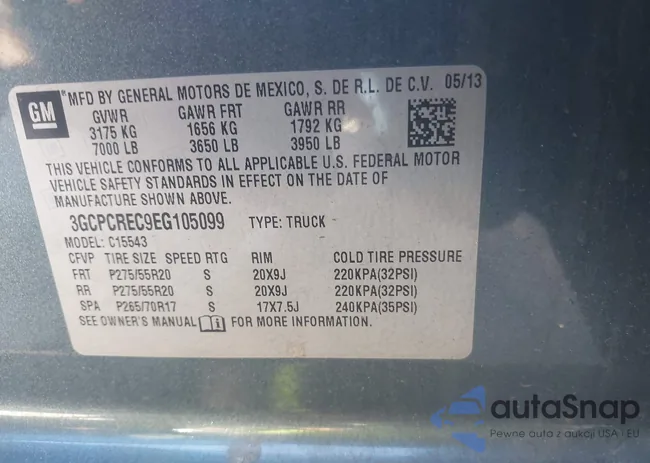 3GCPCREC9EG105099: 43513451