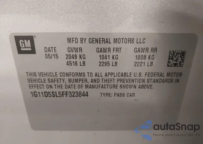 1G11D5SL5FF323844: 43513631