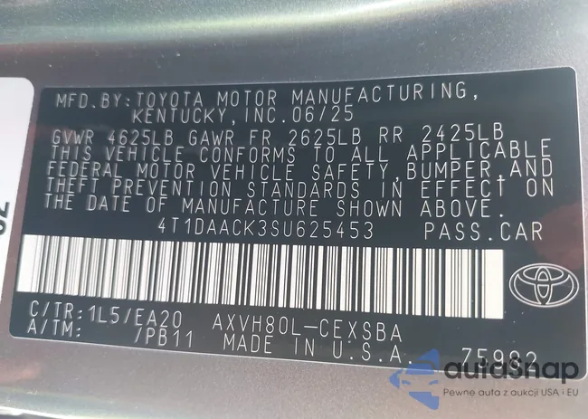 4T1DAACK3SU625453: 43513894