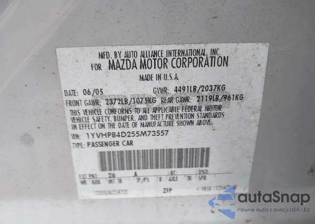 1YVHP84D255M73557: 43513962