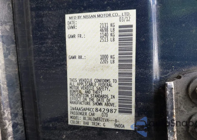 1N4AA5AP4CC842987: 43513202