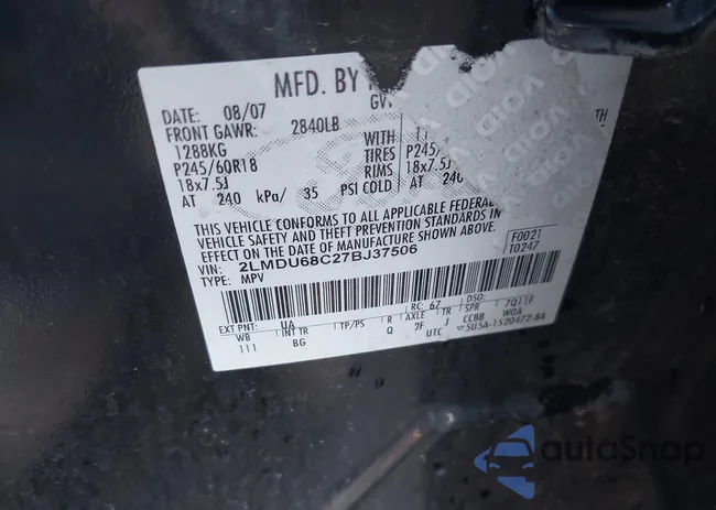 2LMDU68C27BJ37506: 43513229