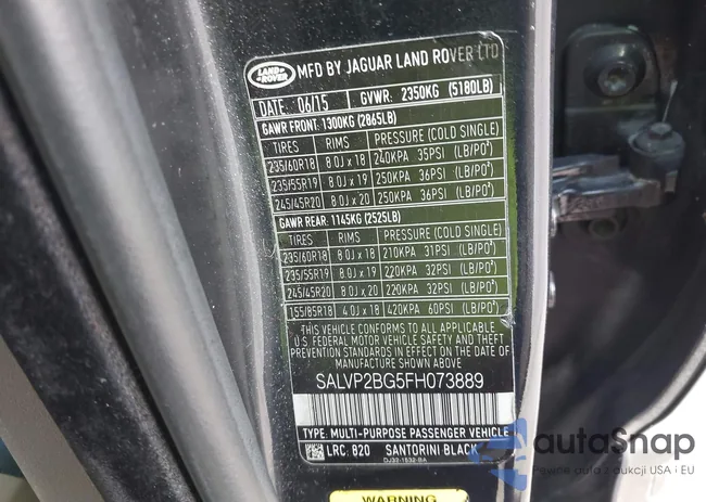 SALVP2BG5FH073889: 43513403