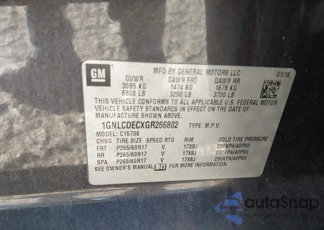 1GNLCDECXGR266802: 43514549