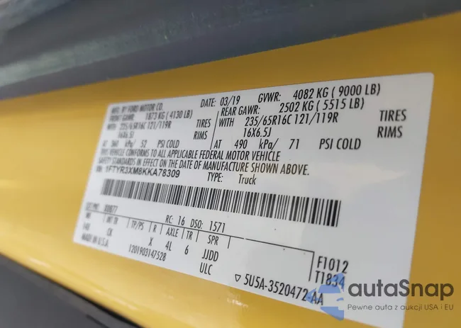 1FTYR3XM8KKA78309: 43514607