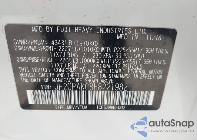 JF2GPAKC8H8221982: 43514714