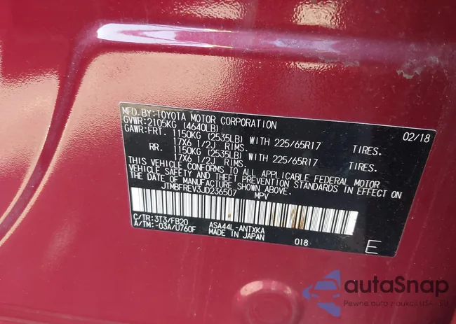 JTMBFREV3JD236507: 43514753