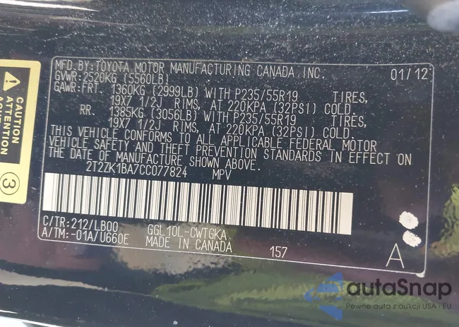 2T2ZK1BA7CC077824: 43514266