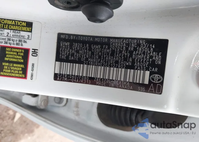 2T1BURHE2EC127802: 43515426