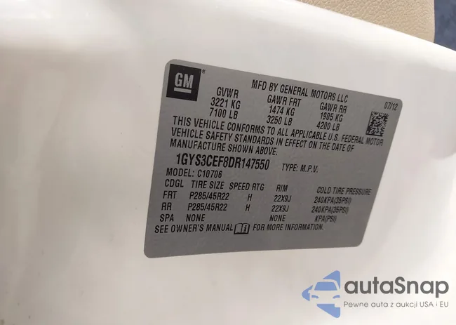 1GYS3CEF8DR147550: 43515437