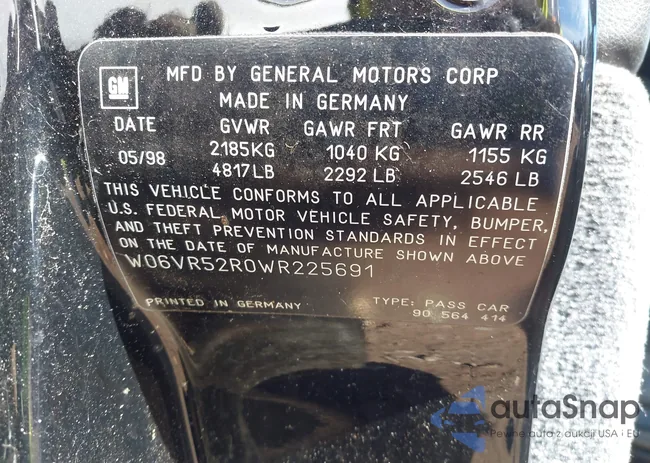 W06VR52R0WR225691: 43515514