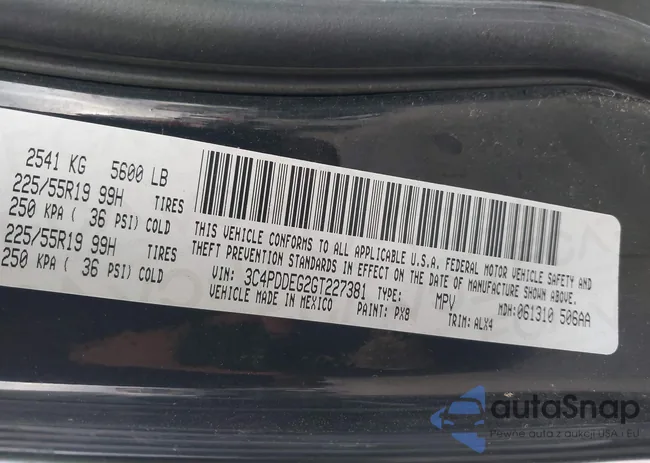 3C4PDDEG2GT227381: 43515570