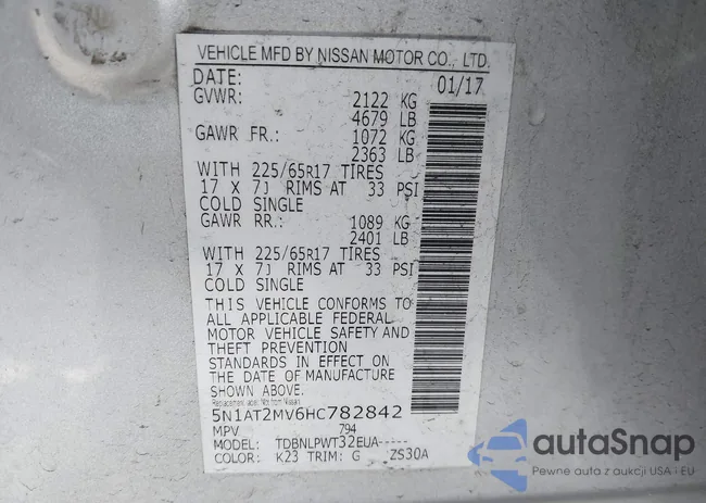 5N1AT2MV6HC782842: 43515678