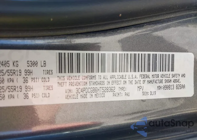 3C4PDCGB6HT528362: 43515758