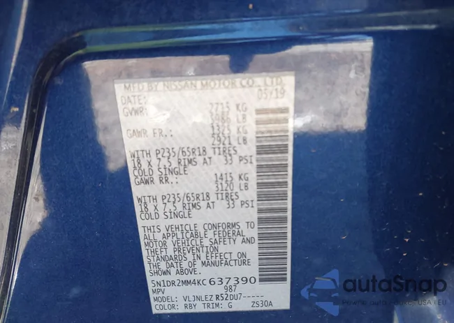 5N1DR2MM4KC637390: 43515845