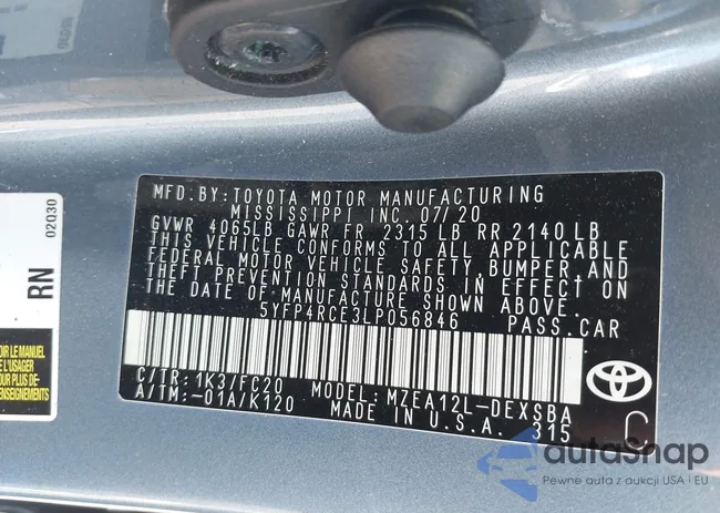 5YFP4RCE3LP056846: 43515046