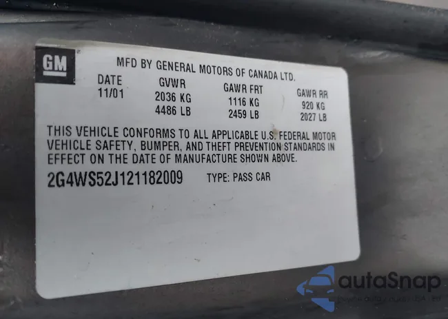 2G4WS52J121182009: 43515166