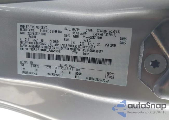 1FTER1FH6KLA82302: 43515211