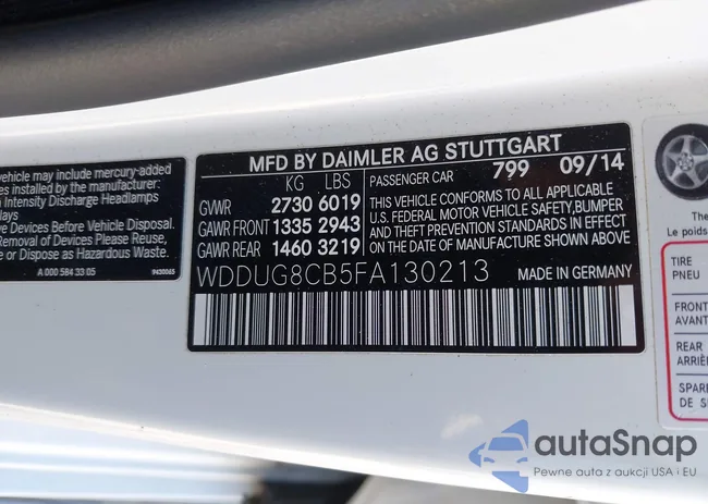 WDDUG8CB5FA130213: 43515245