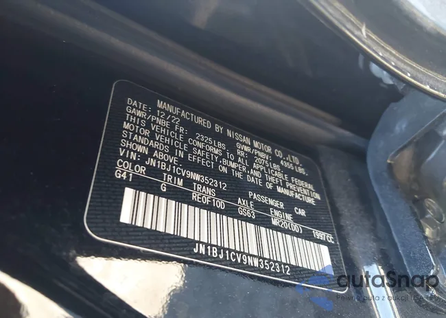 JN1BJ1CV9NW352312: 43515262