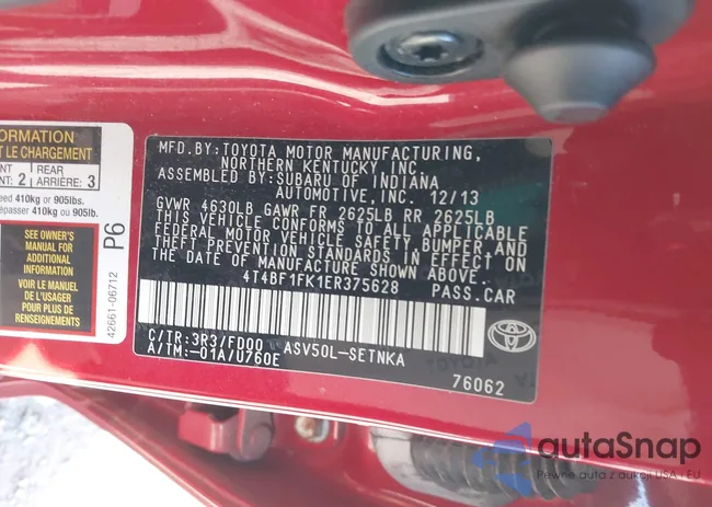 4T4BF1FK1ER375628: 43516489