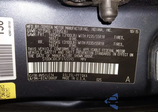 5TDDK3DC3FS122245: 43516982