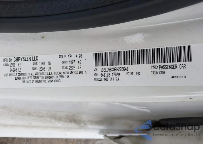 1B3LC56K98N265641: 43516988