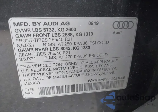 WA1B4AFY9L2021805: 43516992