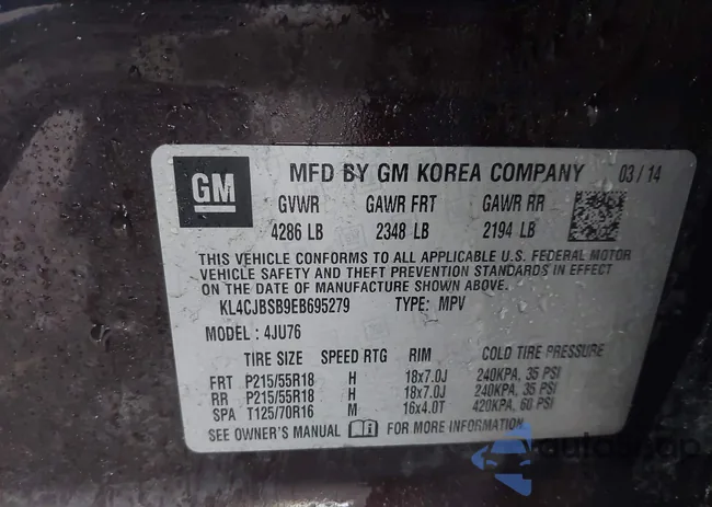 KL4CJBSB9EB695279: 43516029