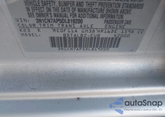 3N1CN7AP5DL819200: 43516117