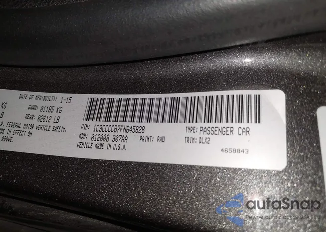 1C3CCCCB7FN645828: 43516153